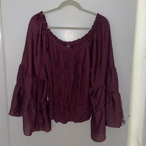 anthropologie off shoulder top